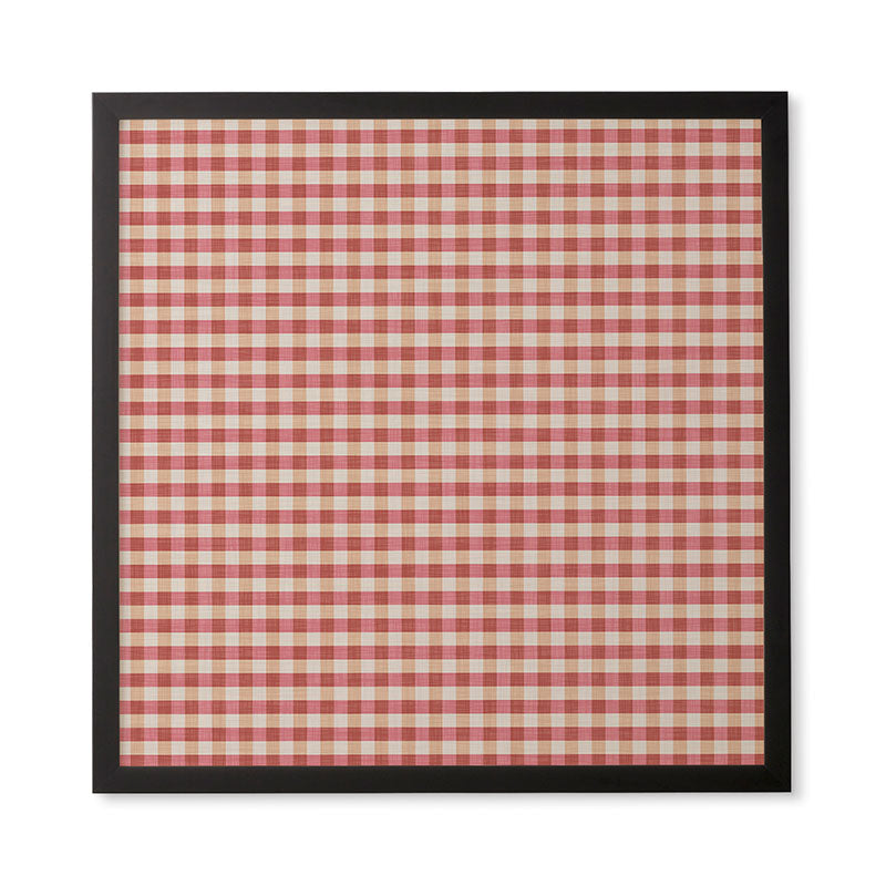 Avenie Cozy Gingham Framed Wall Art