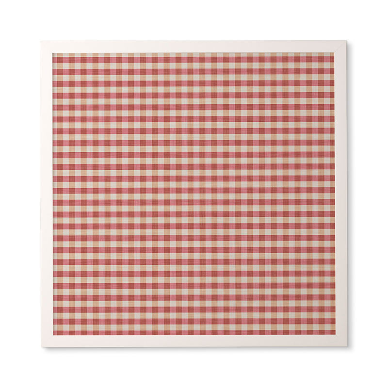 Avenie Cozy Gingham Framed Wall Art