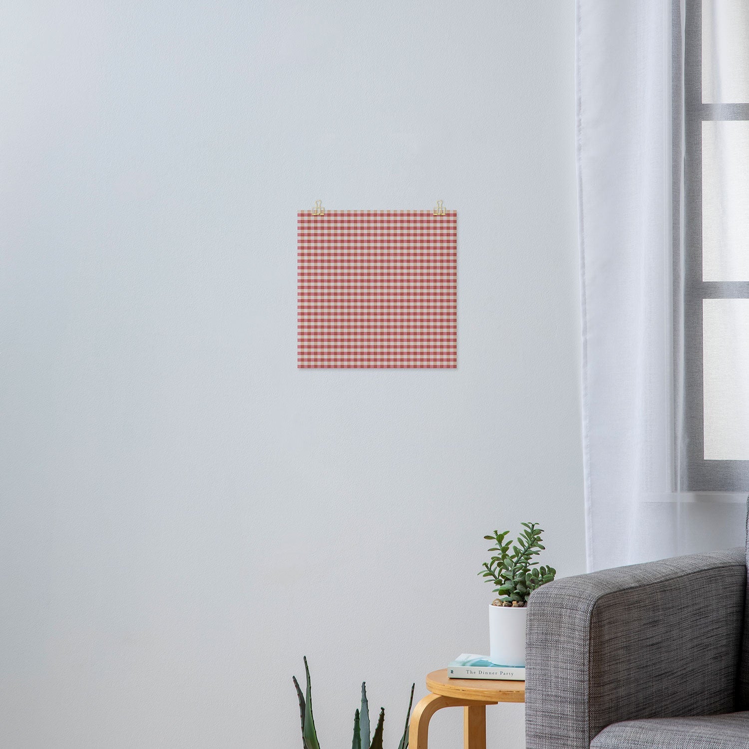 Avenie Cozy Gingham Art Print