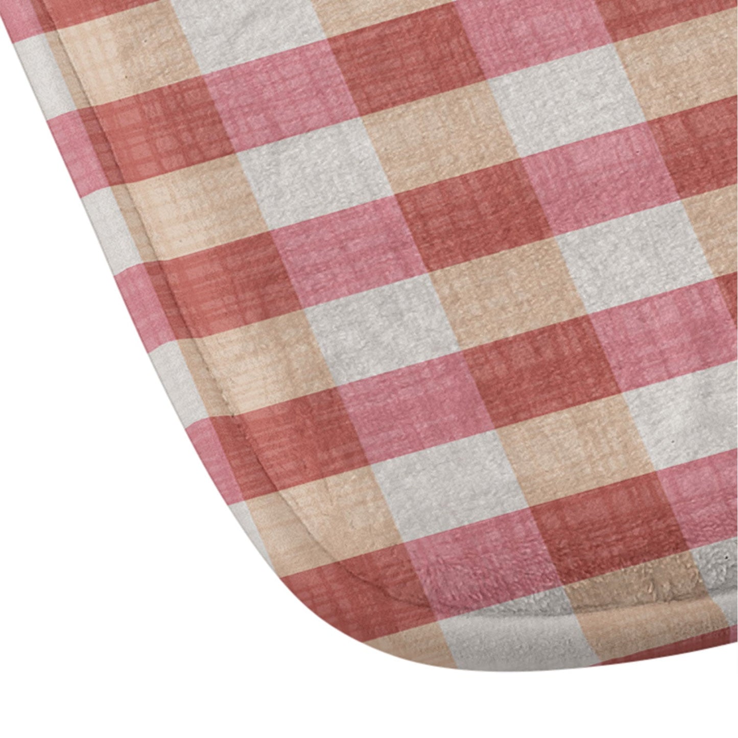 Avenie Cozy Gingham Memory Foam Bath Mat