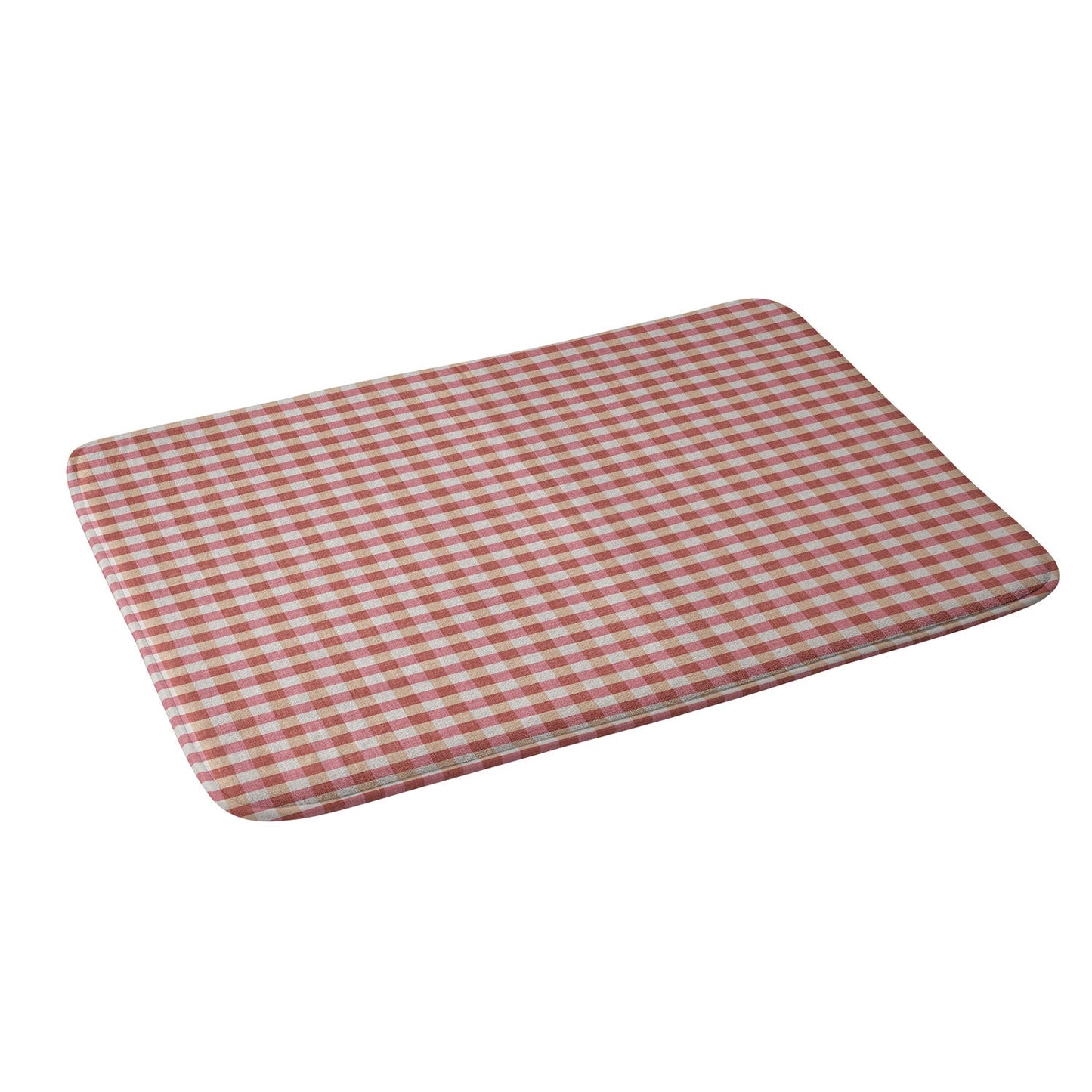 Avenie Cozy Gingham Memory Foam Bath Mat
