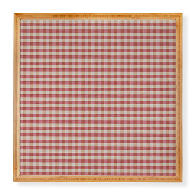 Avenie Cozy Gingham Framed Wall Art