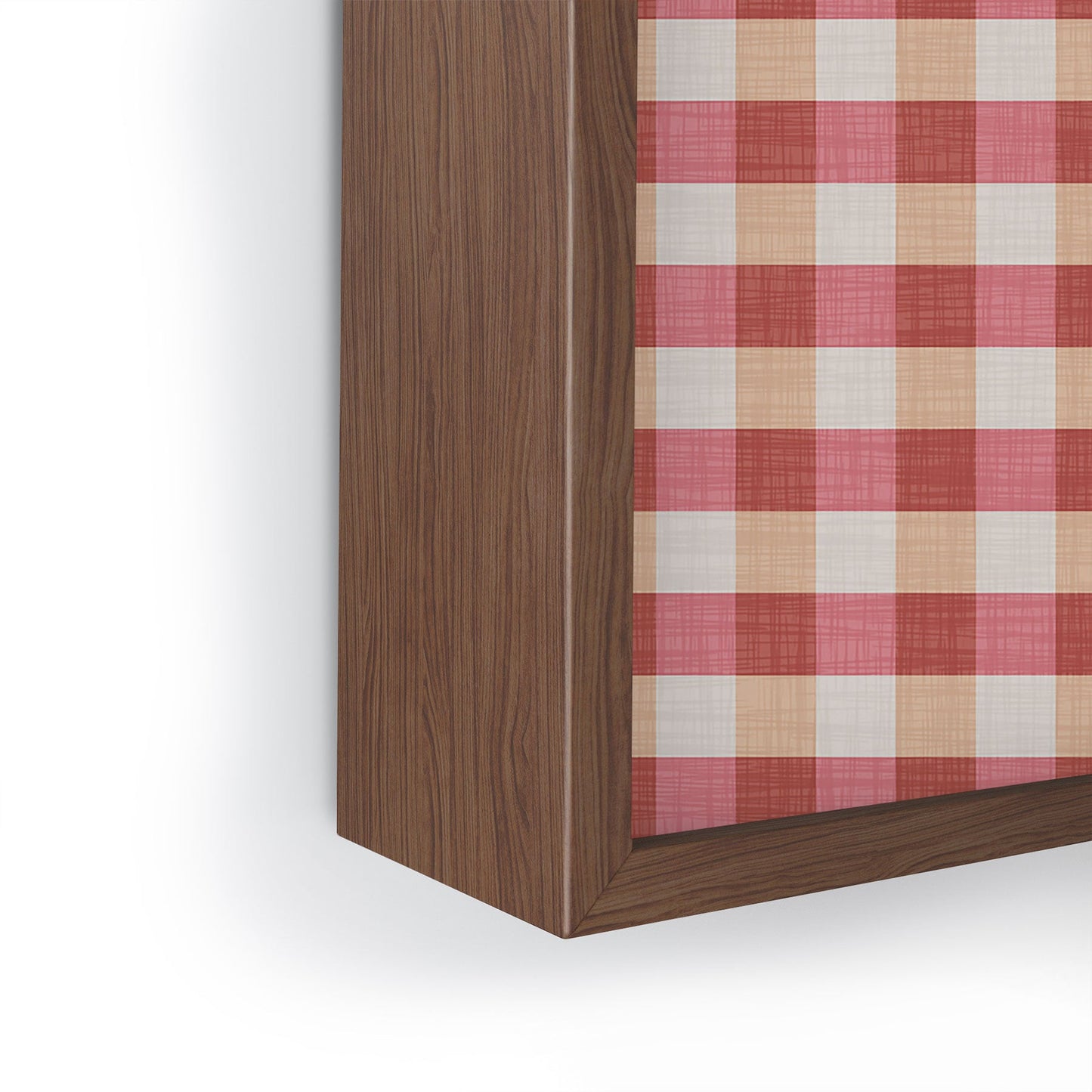 Avenie Cozy Gingham Framed Mini Art Print