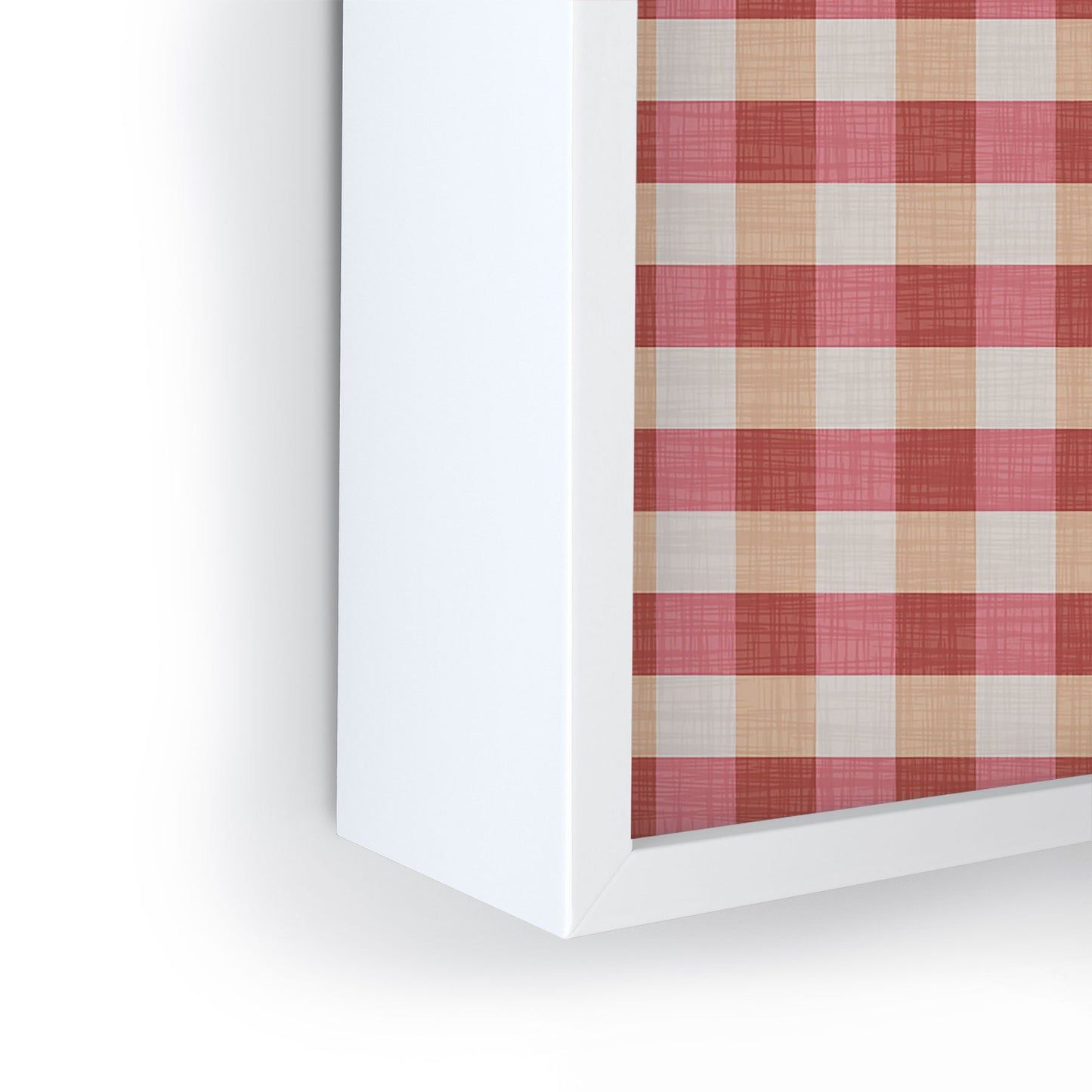 Avenie Cozy Gingham Framed Mini Art Print