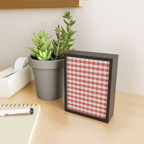 Avenie Cozy Gingham Framed Mini Art Print