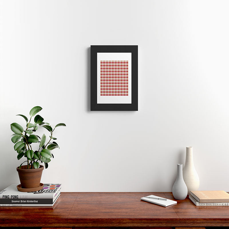 Avenie Cozy Gingham Framed Art Print