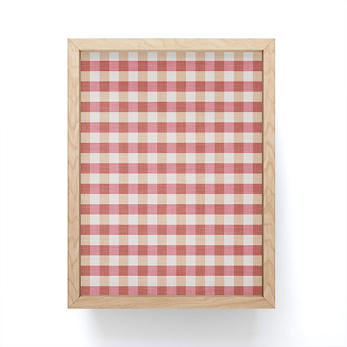 Avenie Cozy Gingham Framed Mini Art Print