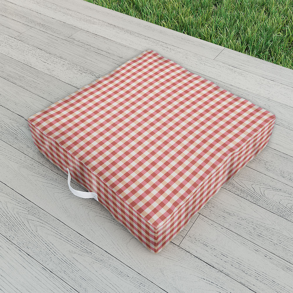 Avenie Cozy Gingham Outdoor Floor Cushion