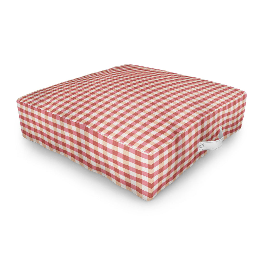 Avenie Cozy Gingham Outdoor Floor Cushion