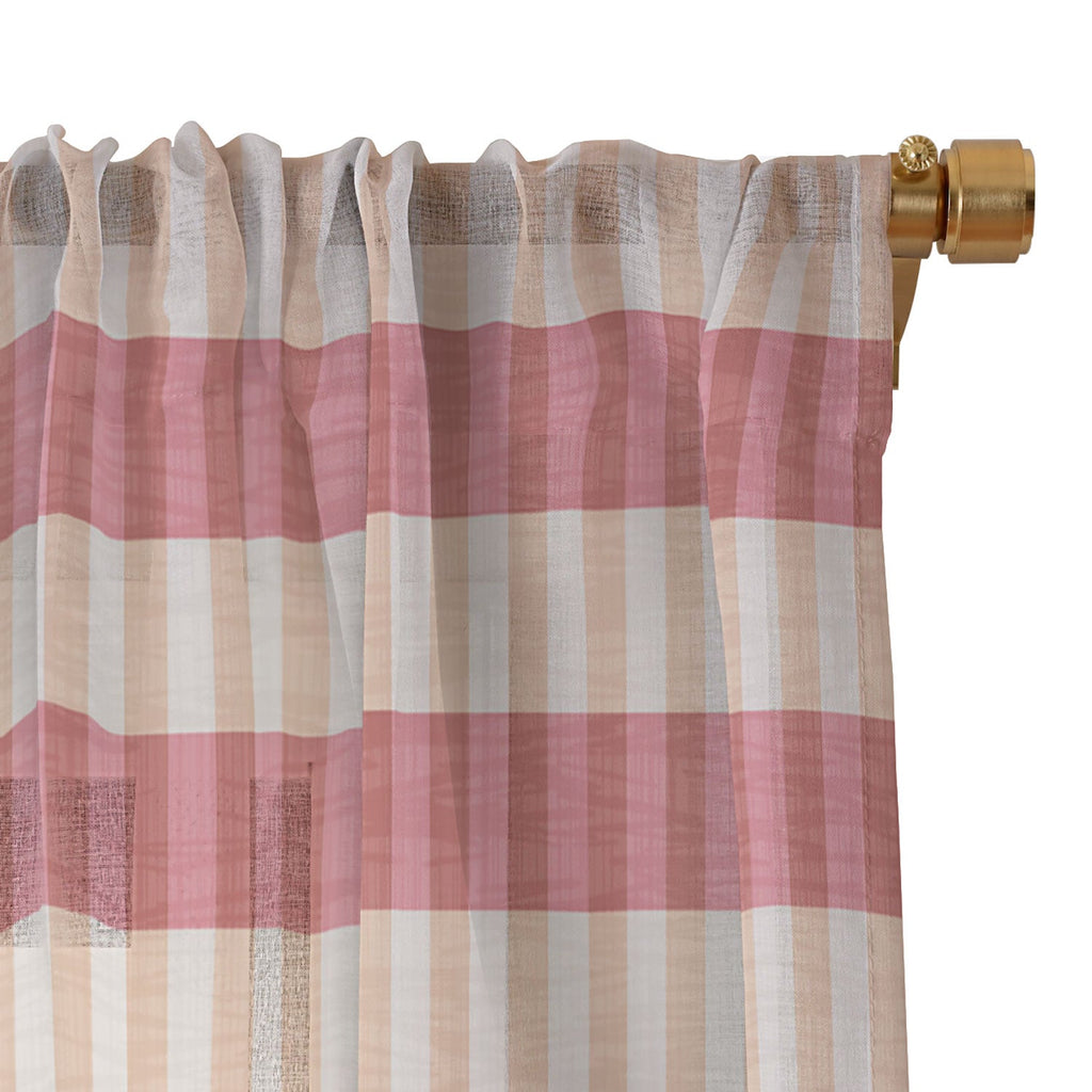 Avenie Cozy Gingham Sheer Non Repeat