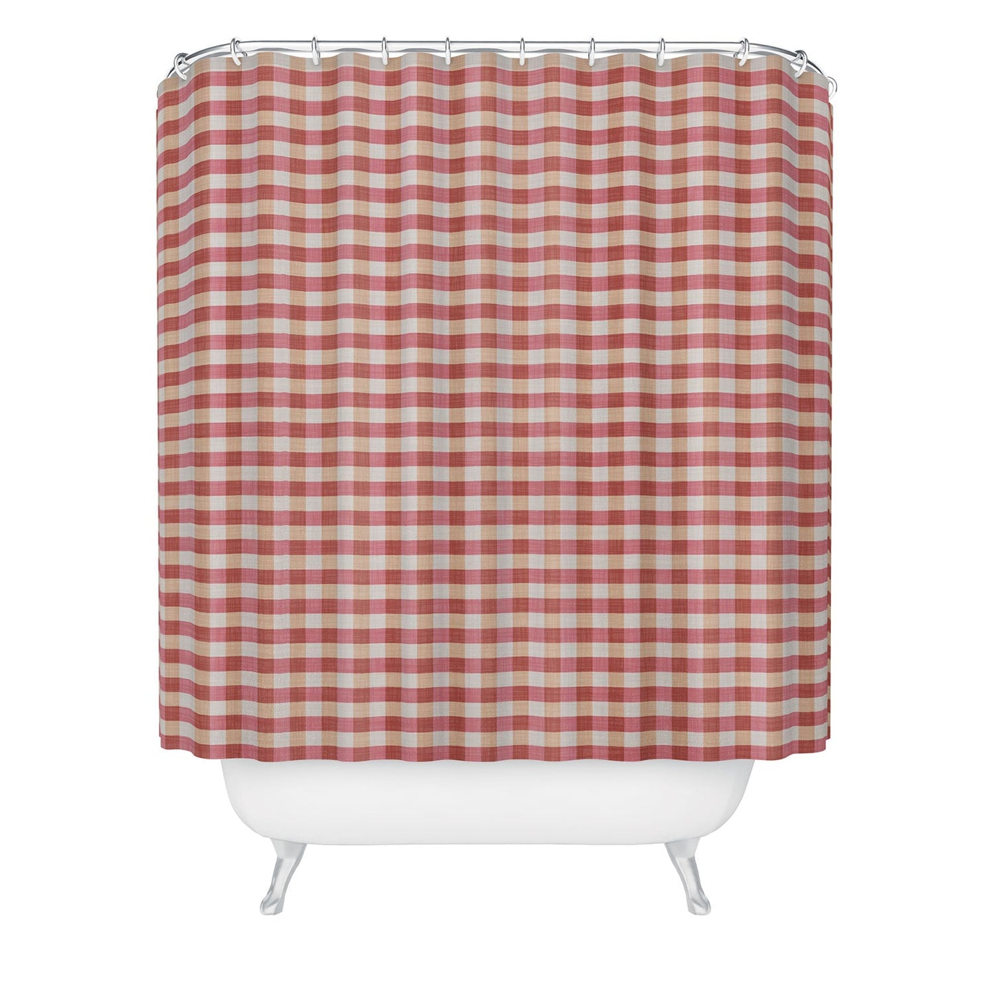 Avenie Cozy Gingham Shower Curtain