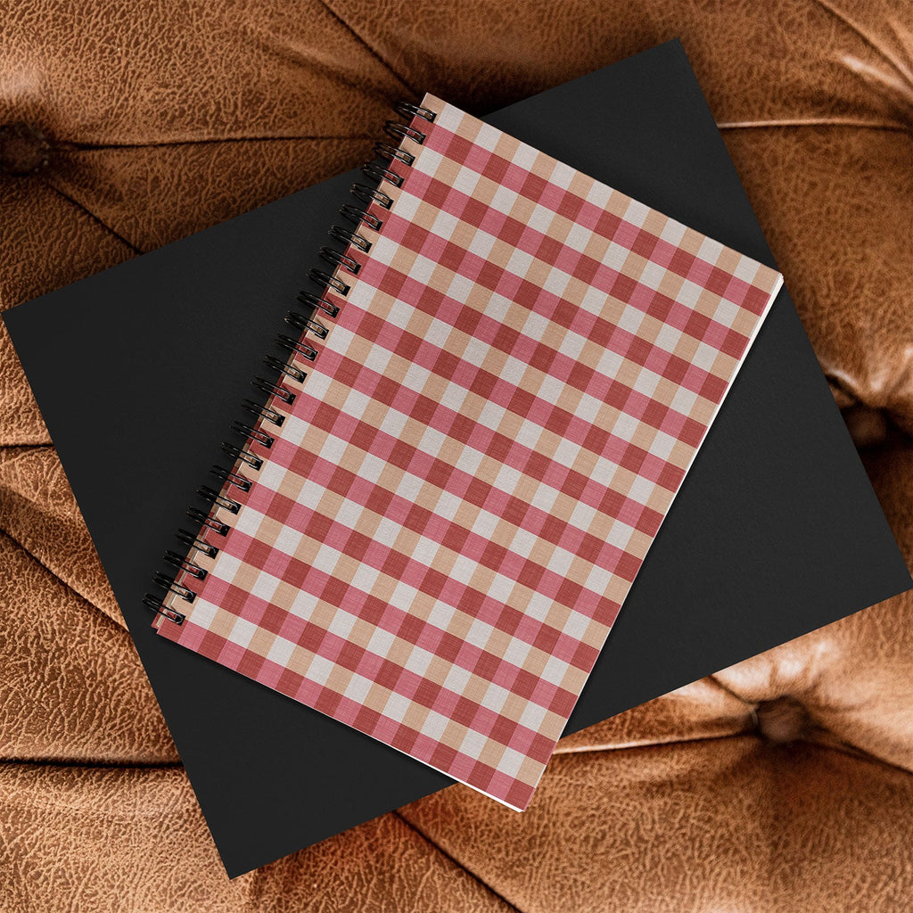 Avenie Cozy Gingham Spiral Notebook