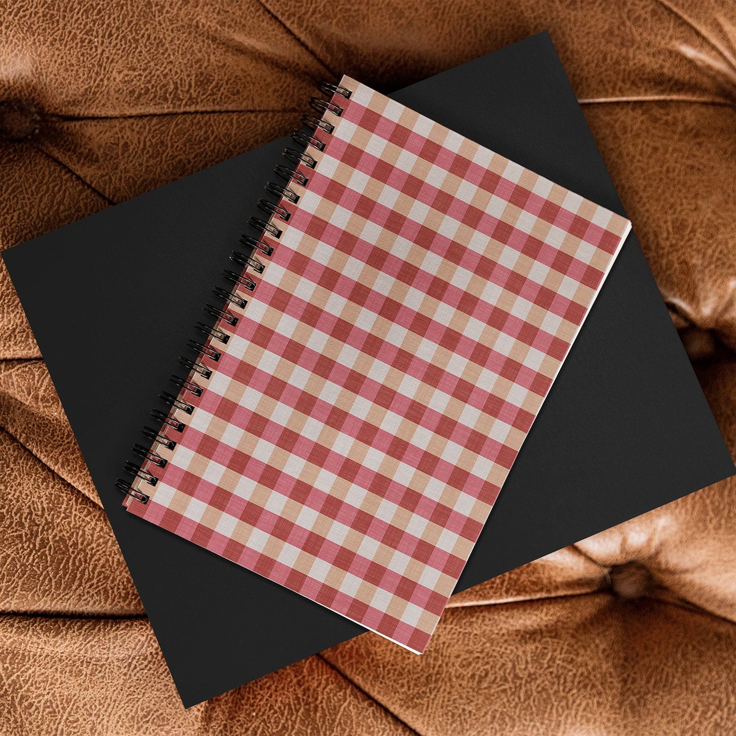 Avenie Cozy Gingham Spiral Notebook