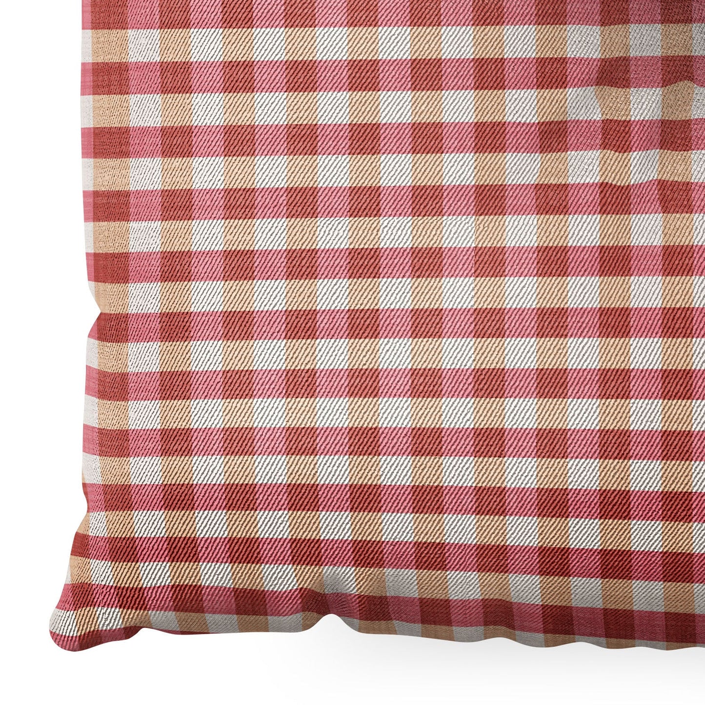 Avenie Cozy Gingham Floor Pillow Square