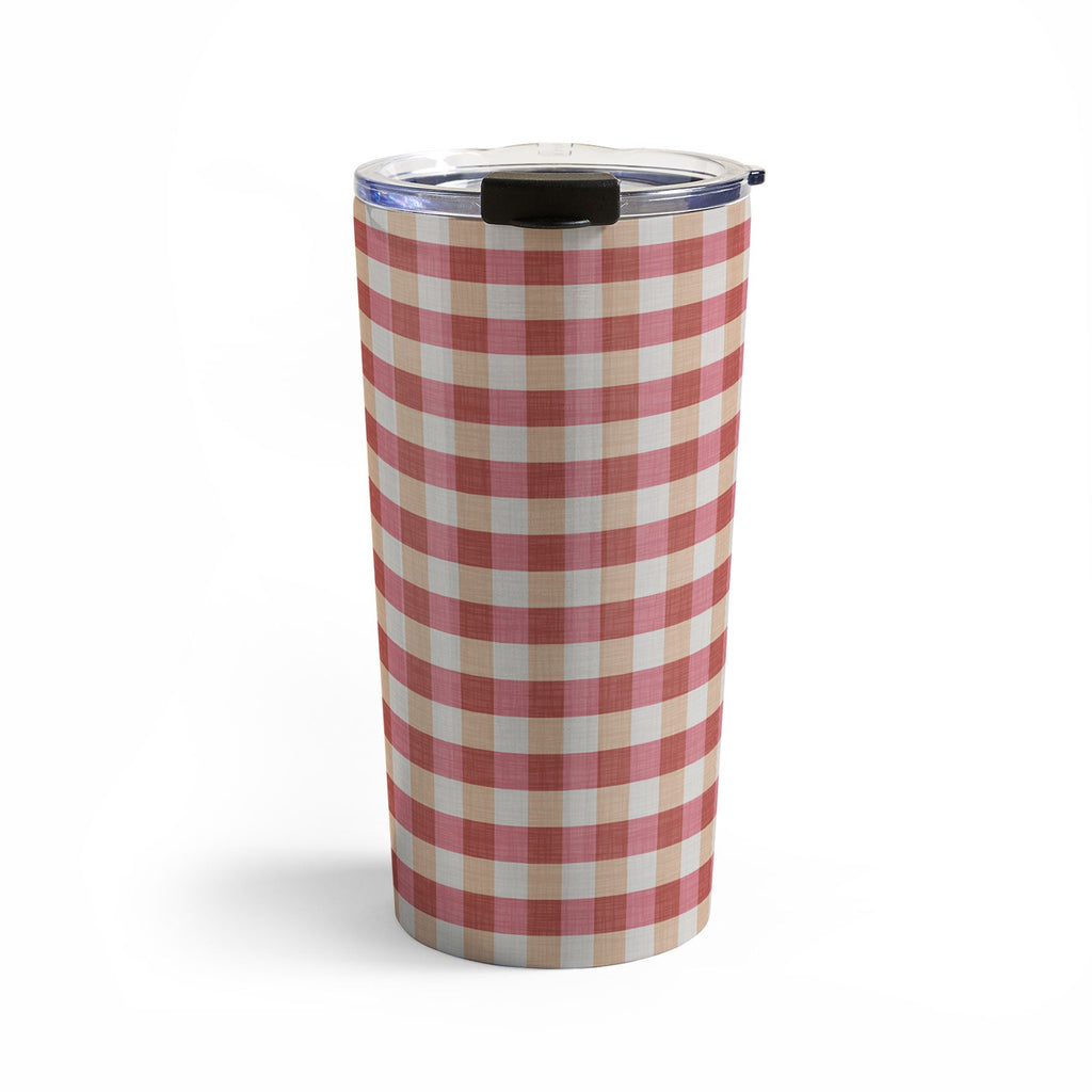 Avenie Cozy Gingham Travel Mug