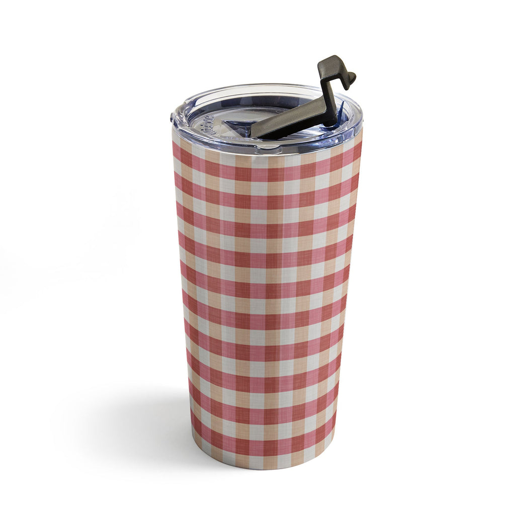 Avenie Cozy Gingham Travel Mug