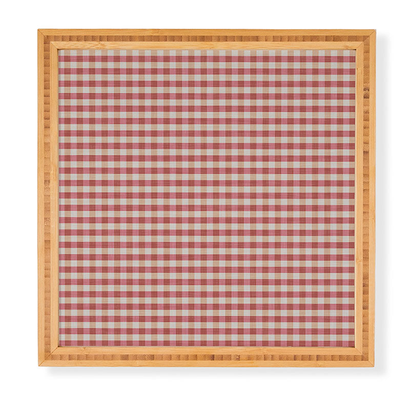 Avenie Cozy Gingham Framed Wall Art