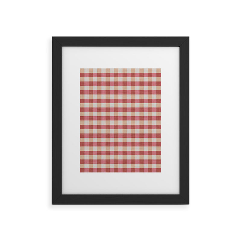 Avenie Cozy Gingham Framed Art Print