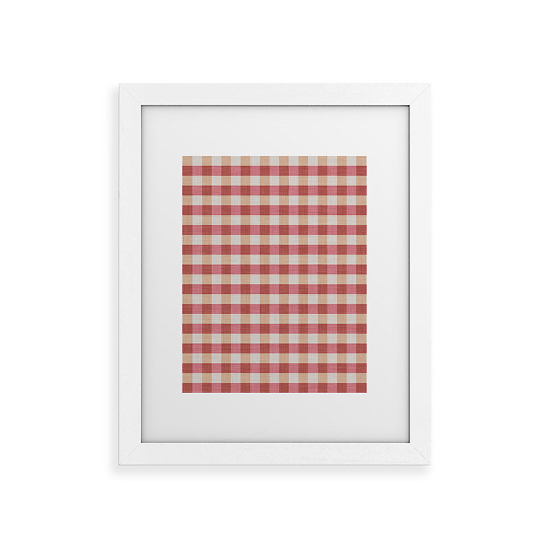 Avenie Cozy Gingham Framed Art Print