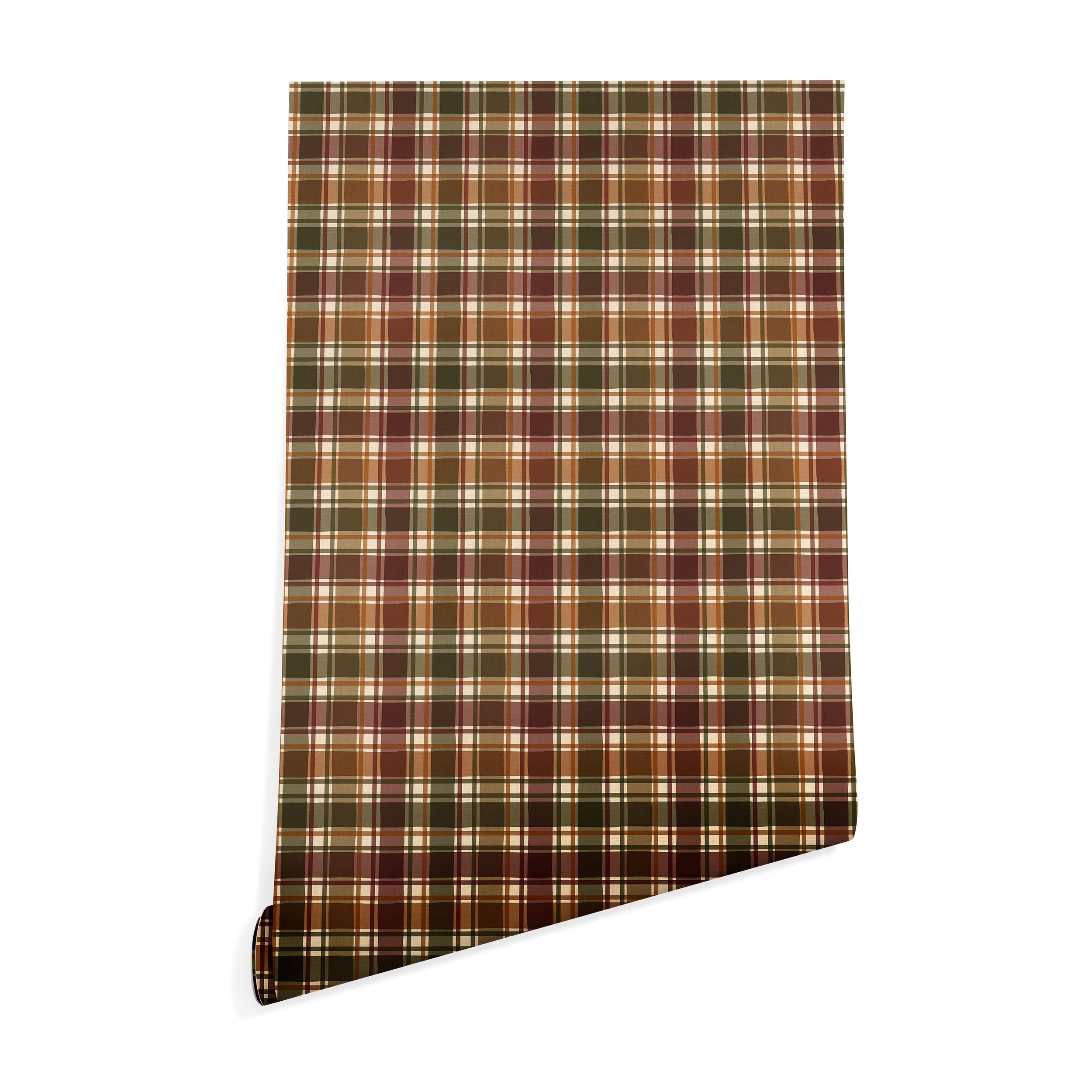 Avenie Cozy Vintage Plaid Wallpaper