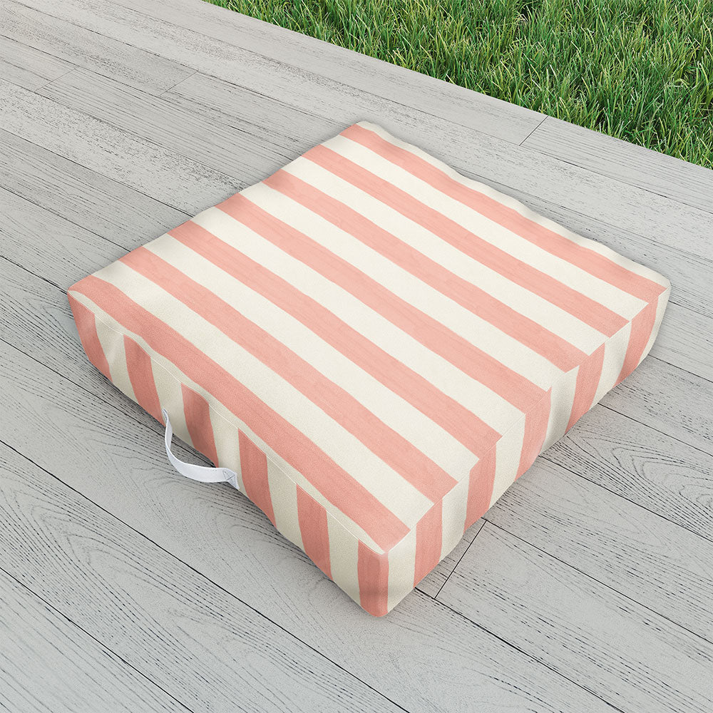 Avenie Fruit Salad Collection Stripes Outdoor Floor Cushion