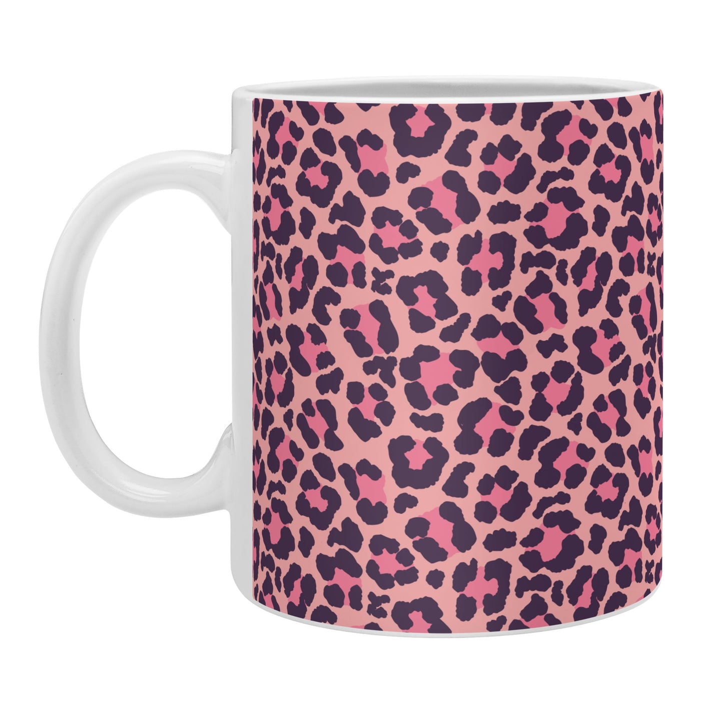 Avenie Leopard Print Coral Pink Coffee Mug