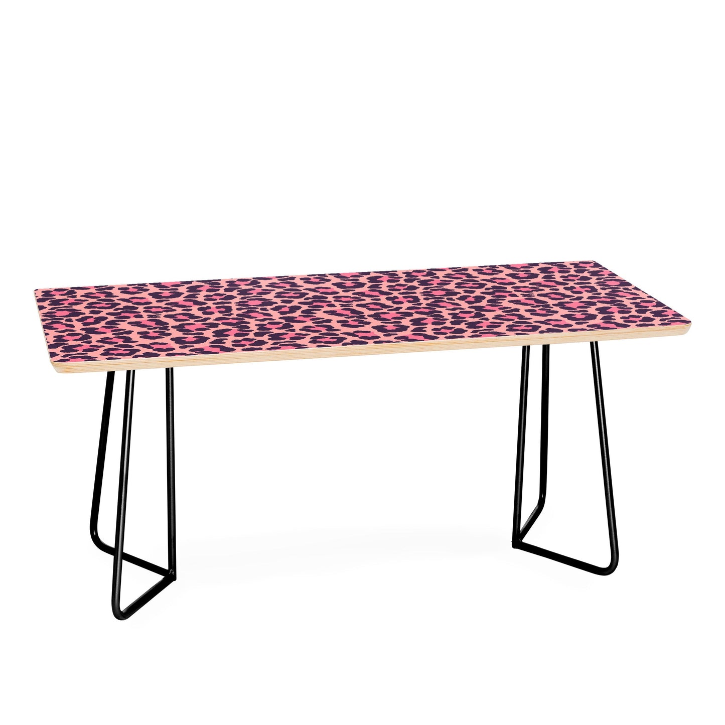 Avenie Leopard Print Coral Pink Coffee Table