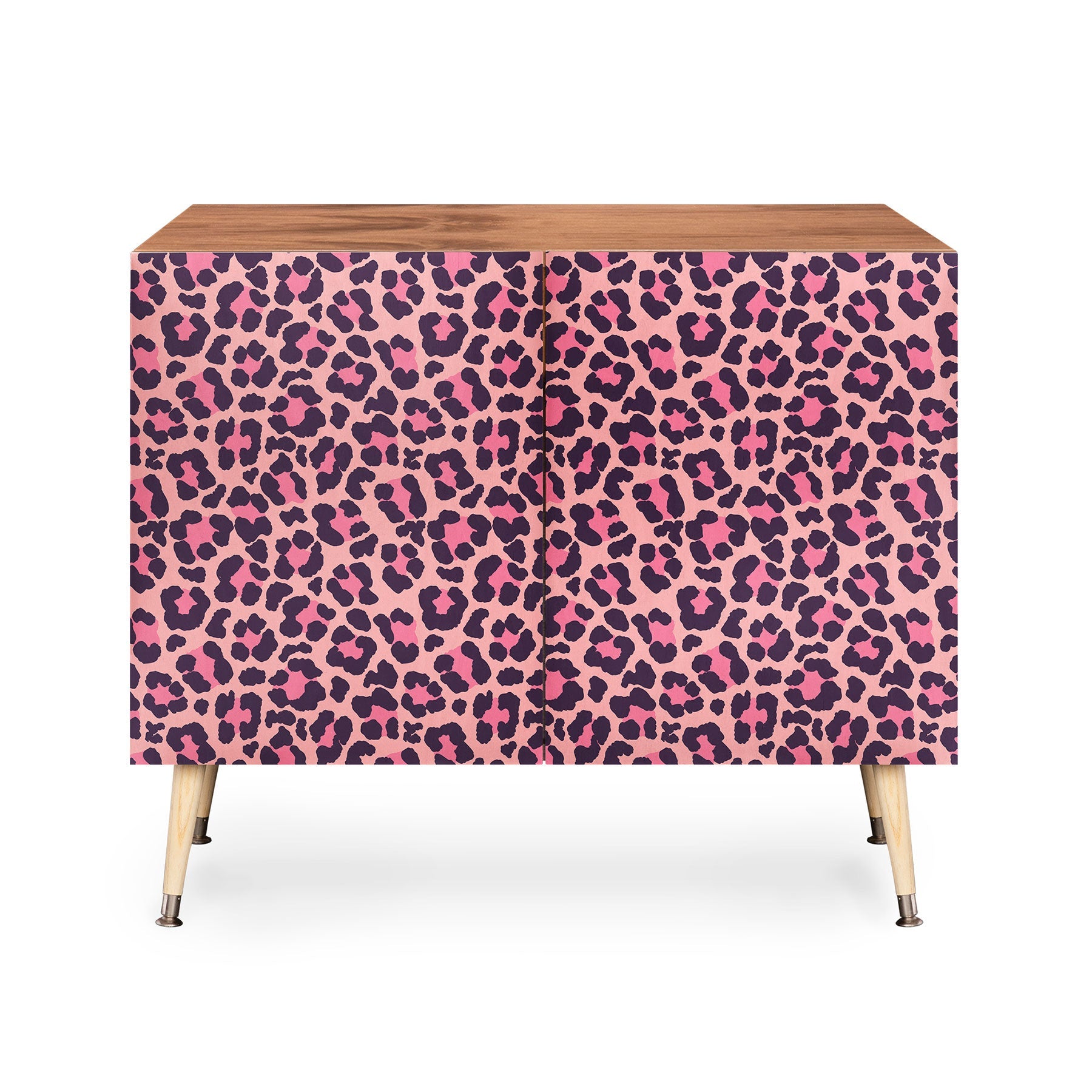 Avenie Leopard Print Coral Pink Credenza