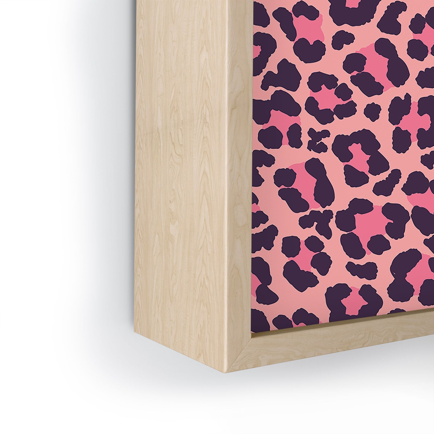 Avenie Leopard Print Coral Pink Framed Mini Art Print