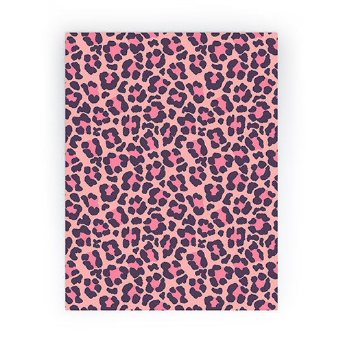 Avenie Leopard Print Coral Pink Mini Art Print