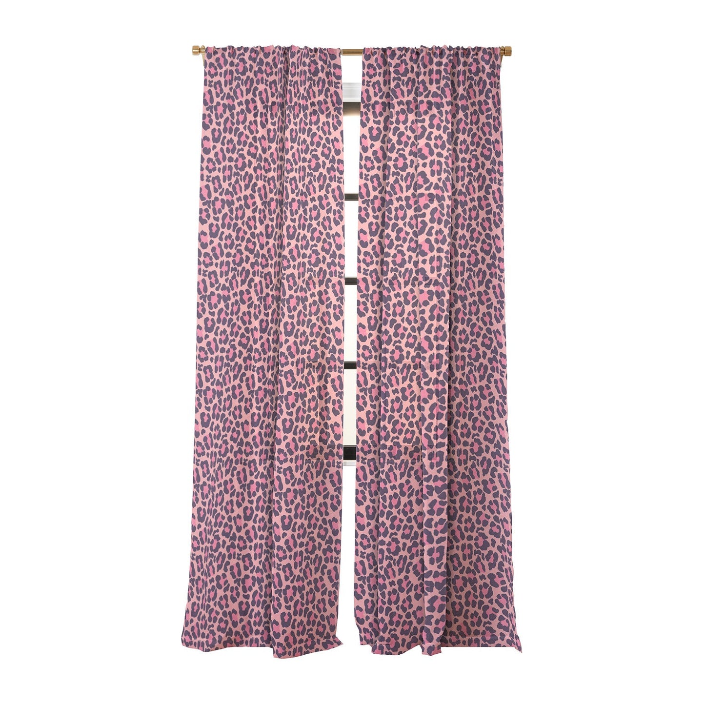 Avenie Leopard Print Coral Pink Sheer Non Repeat