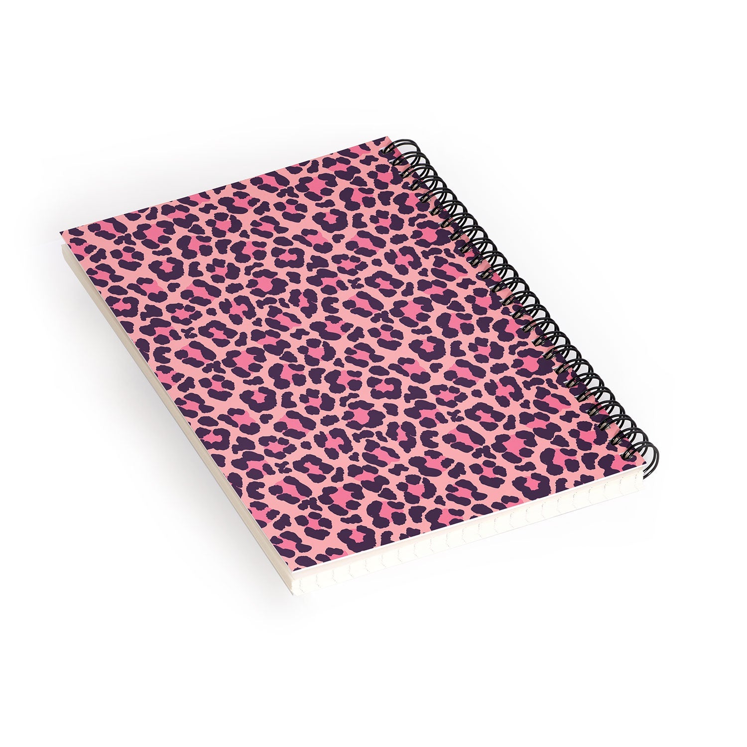 Avenie Leopard Print Coral Pink Spiral Notebook
