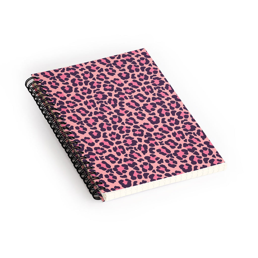 Avenie Leopard Print Coral Pink Spiral Notebook