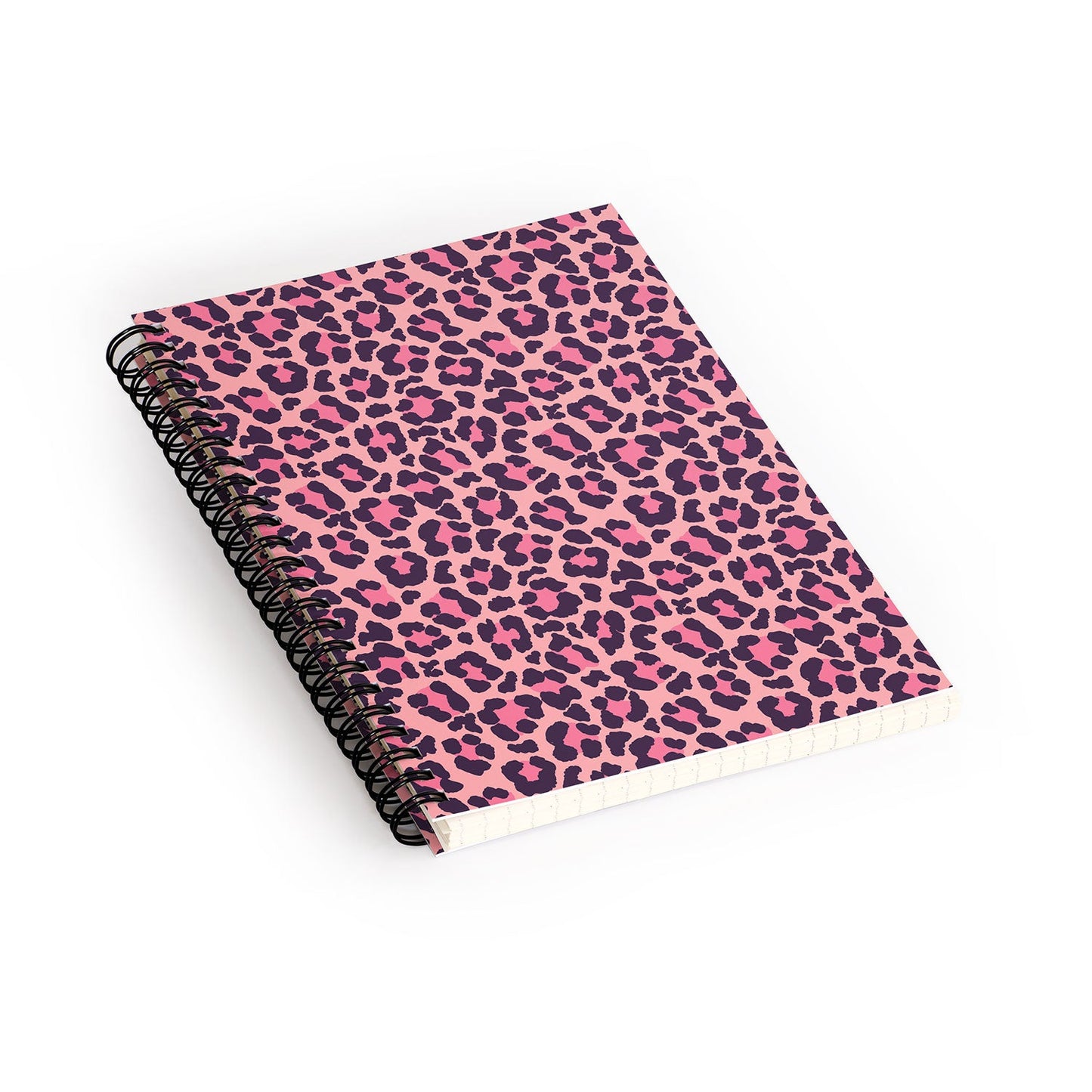 Avenie Leopard Print Coral Pink Spiral Notebook