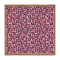 Avenie Leopard Print Coral Pink Square Tray