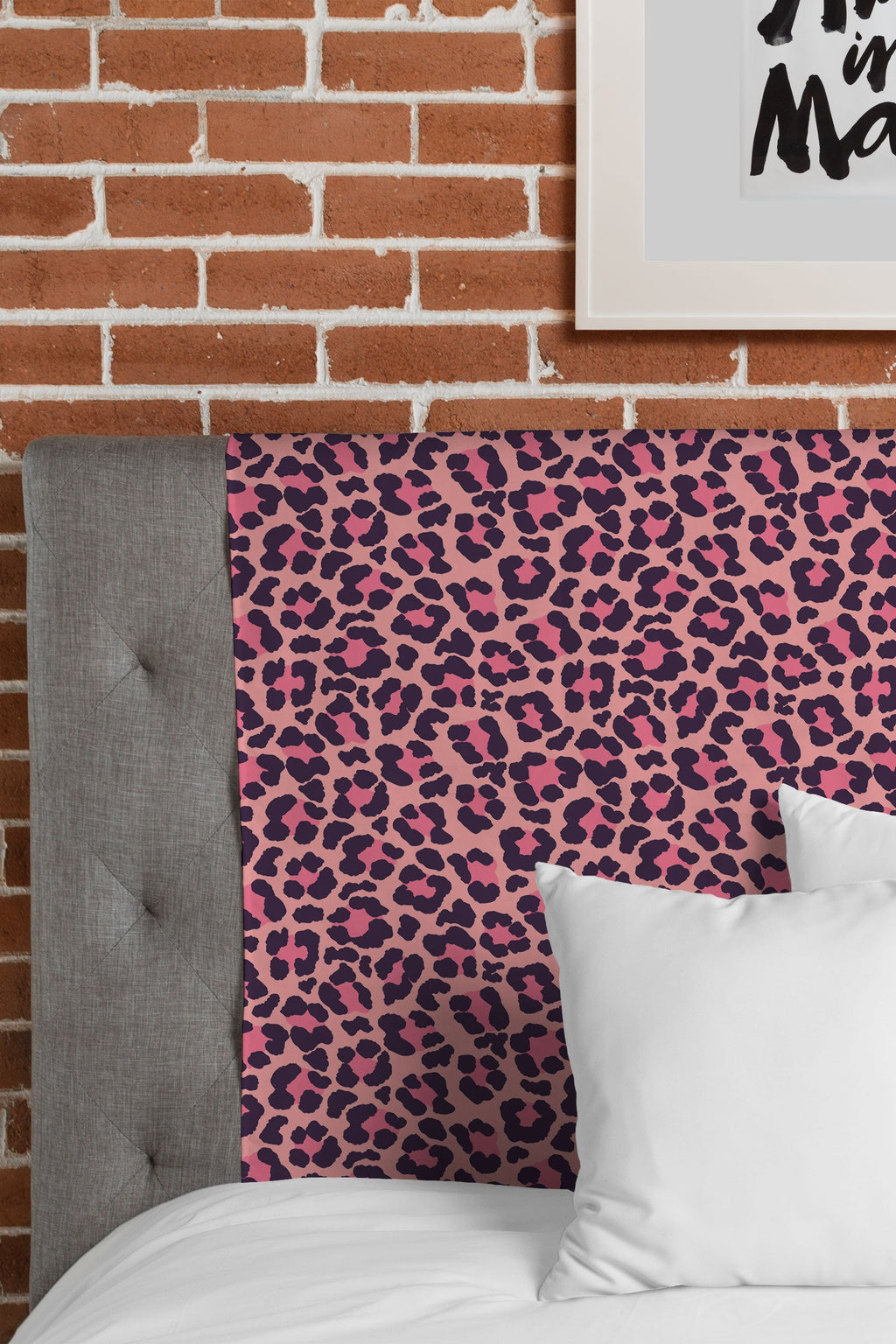 Avenie Leopard Print Coral Pink Tapestry