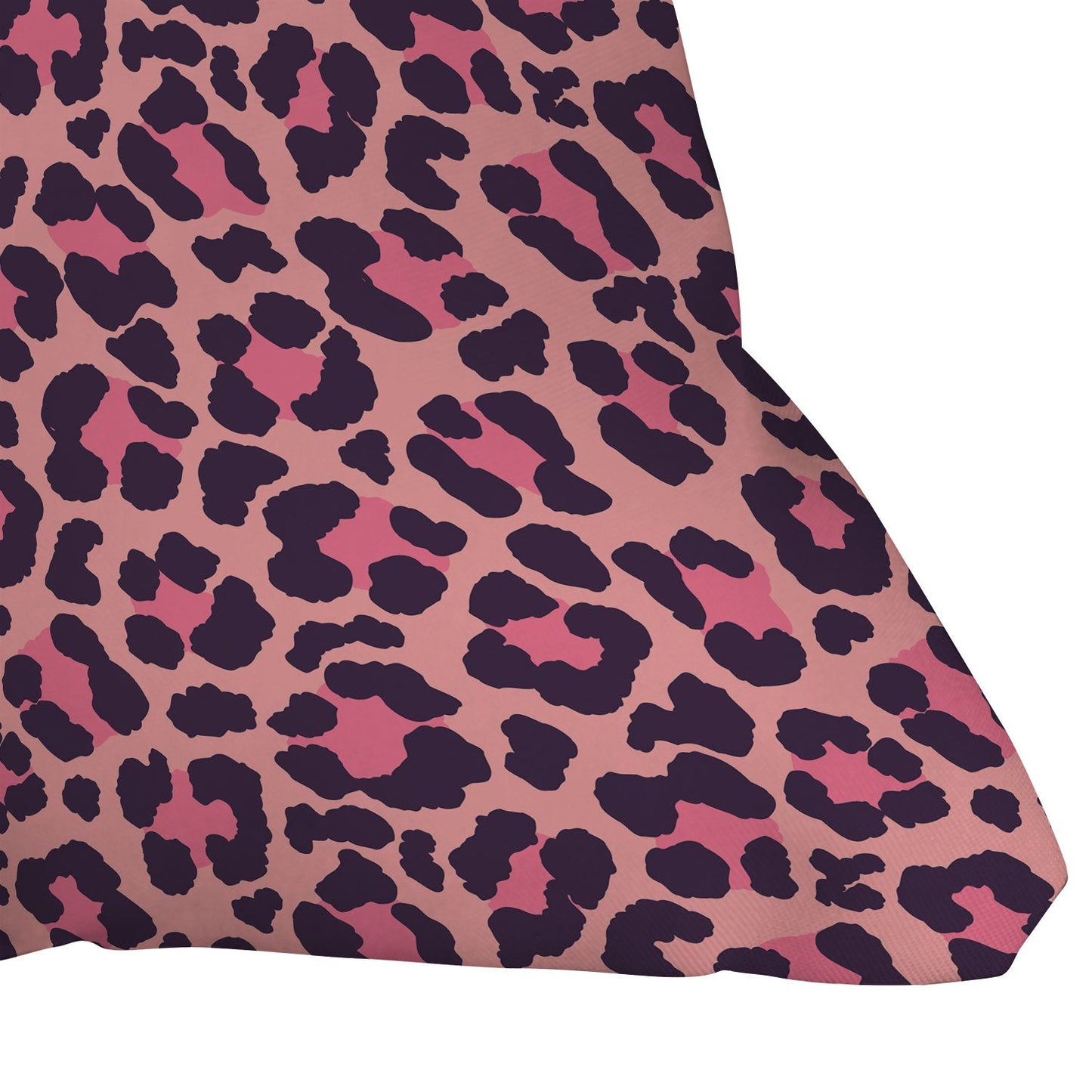 Avenie Leopard Print Coral Pink Throw Pillow