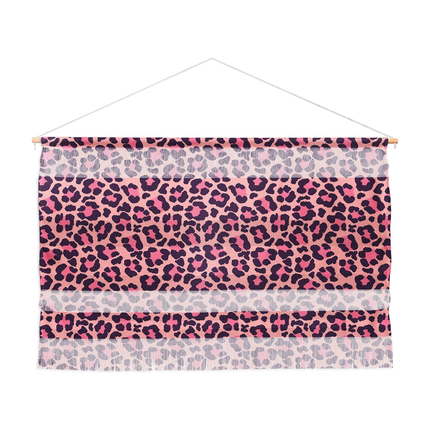 Avenie Leopard Print Coral Pink Wall Hanging Landscape