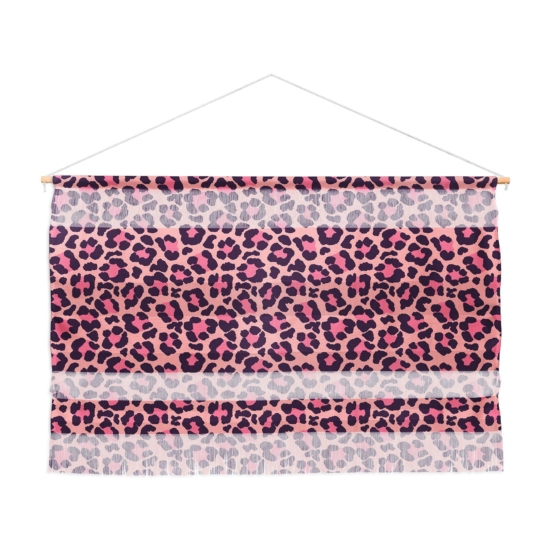 Avenie Leopard Print Coral Pink Wall Hanging Landscape