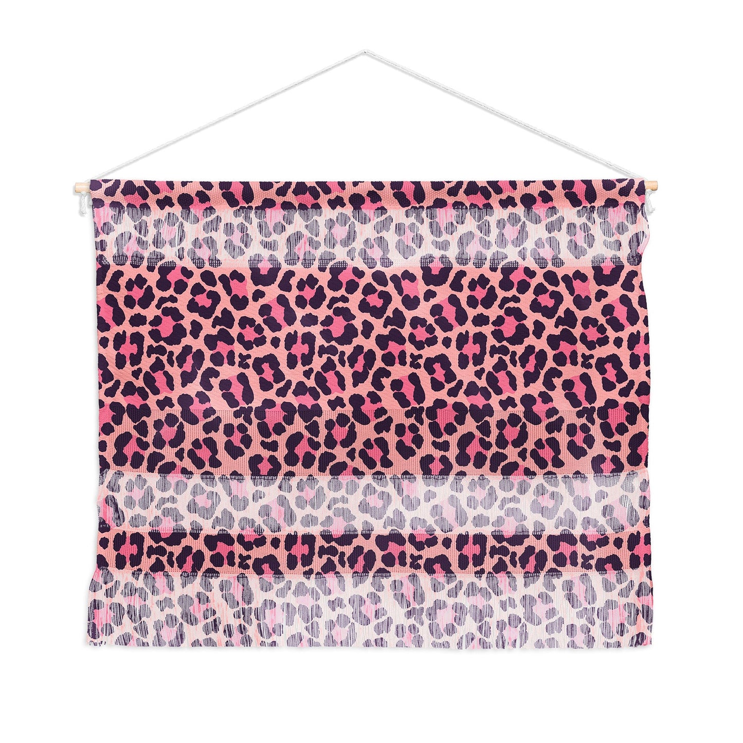 Avenie Leopard Print Coral Pink Wall Hanging Landscape