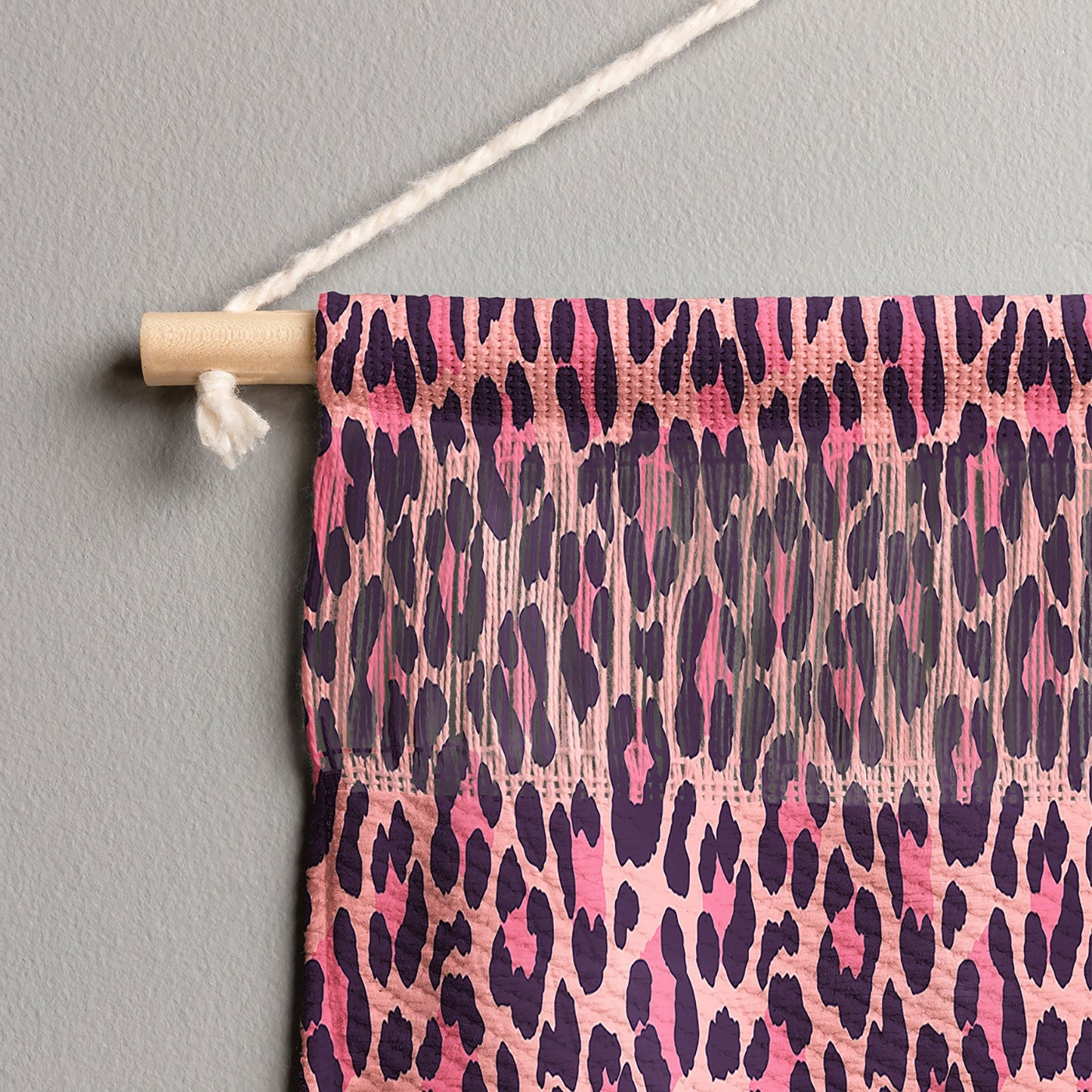 Avenie Leopard Print Coral Pink Wall Hanging Landscape