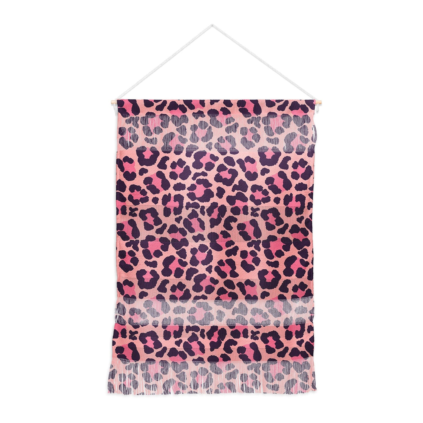 Avenie Leopard Print Coral Pink Wall Hanging Portrait