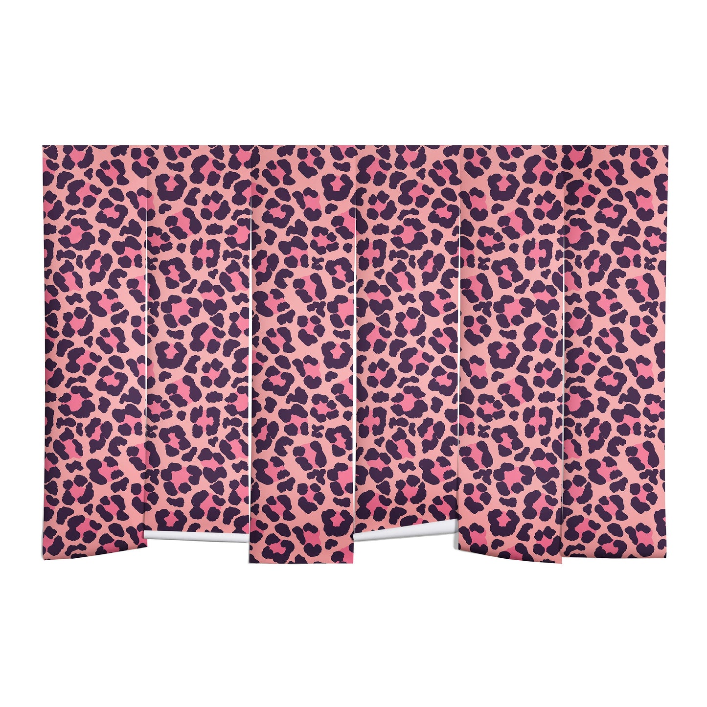 Avenie Leopard Print Coral Pink Wall Mural