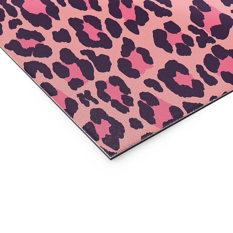 Avenie Leopard Print Coral Pink Welcome Mat