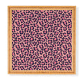 Avenie Leopard Print Coral Pink Framed Wall Art