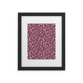 Avenie Leopard Print Coral Pink Framed Art Print