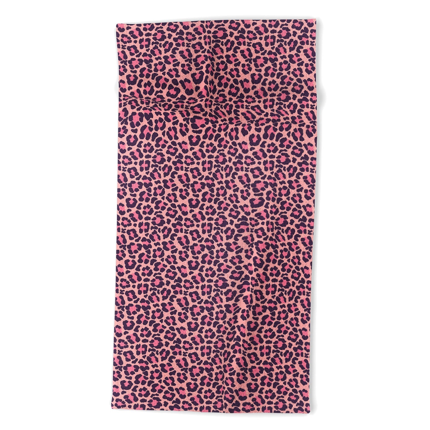 Avenie Leopard Print Coral Pink Beach Towel