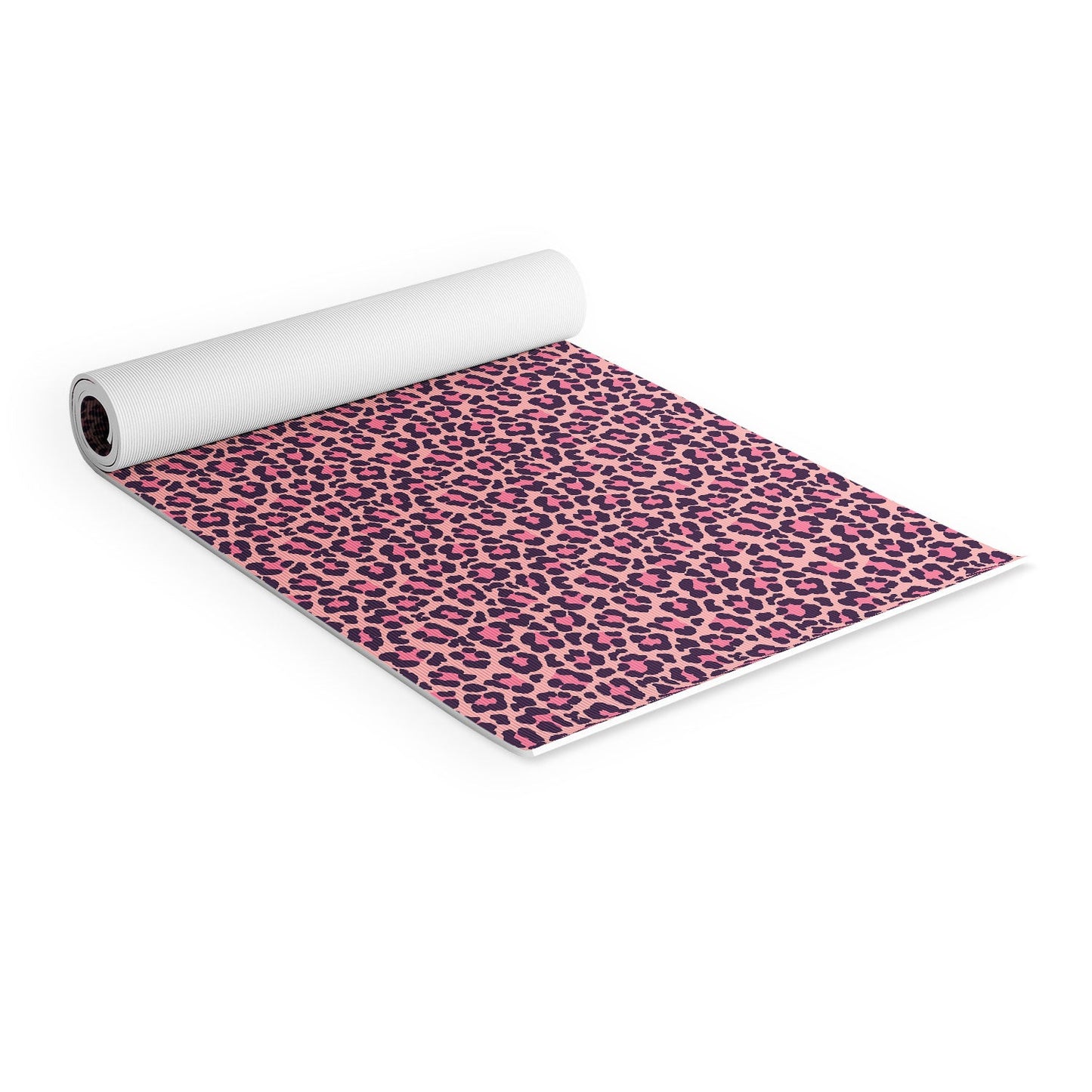 Avenie Leopard Print Coral Pink Yoga Mat
