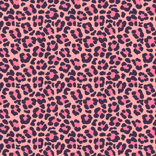 Avenie Leopard Print Coral Pink Wall Mural
