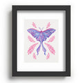 Avenie Luna Moth Blue Violet Recessed Framing Rectangle